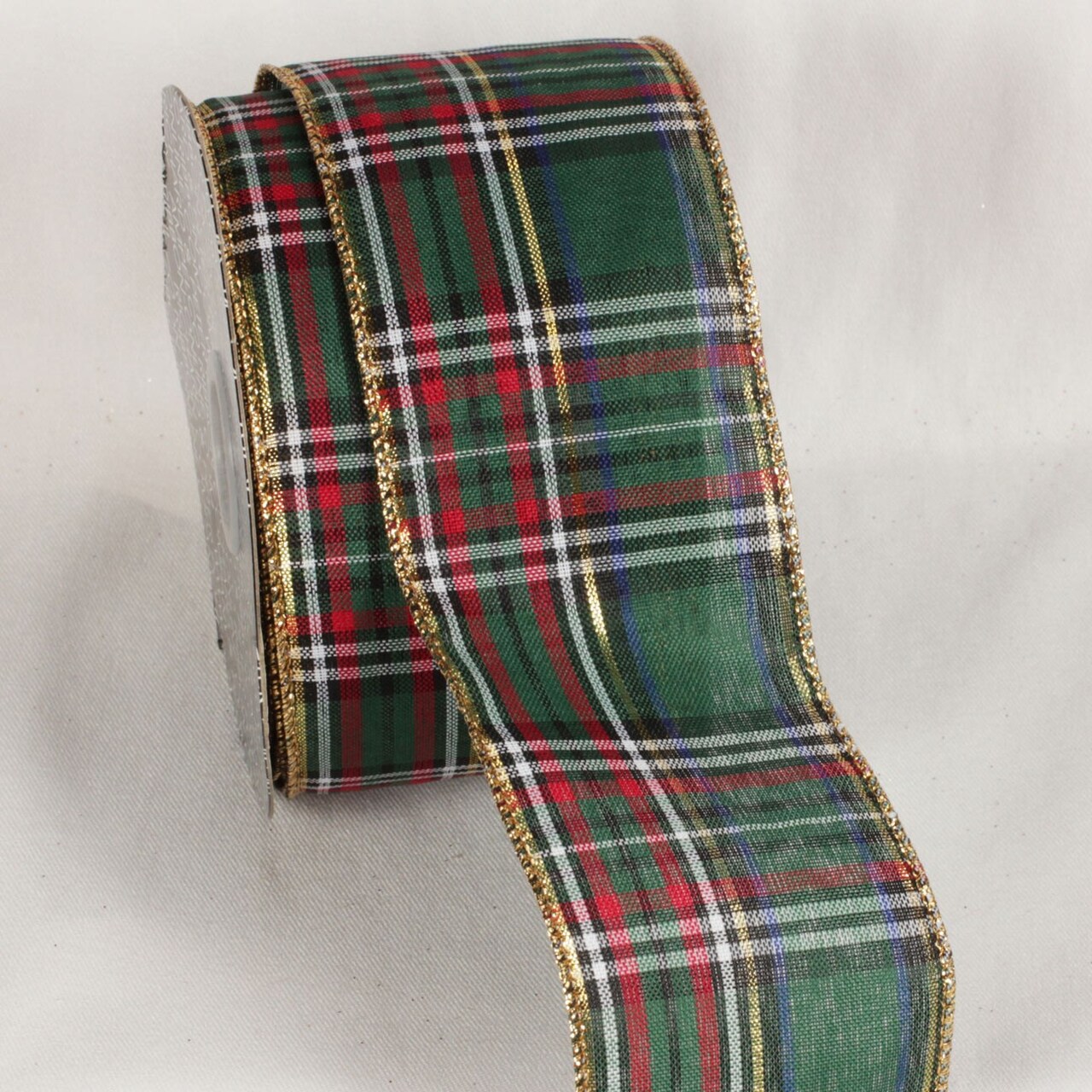The Ribbon People Green and Red Tartan Wired Craft Ribbon 2.5" x 40 Yards